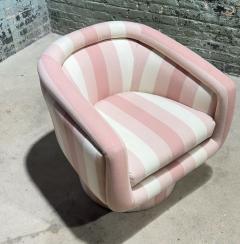  Pace Collection Pink PACE Collection Swivel Lounge Chair 1970 - 3785710