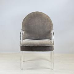  Pace Collection Set of 4 Comfortable Lucite Game Table Chairs by Leon Rosen for Pace Collection - 4122821