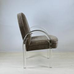  Pace Collection Set of 4 Comfortable Lucite Game Table Chairs by Leon Rosen for Pace Collection - 4122822