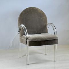  Pace Collection Set of 4 Comfortable Lucite Game Table Chairs by Leon Rosen for Pace Collection - 4122823