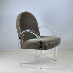  Pace Collection Set of 4 Comfortable Lucite Game Table Chairs by Leon Rosen for Pace Collection - 4122825