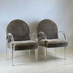  Pace Collection Set of 4 Comfortable Lucite Game Table Chairs by Leon Rosen for Pace Collection - 4122827