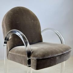  Pace Collection Set of 4 Comfortable Lucite Game Table Chairs by Leon Rosen for Pace Collection - 4122829