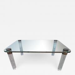  Pace Collection Stunning Lucite Bronze and Glass Cocktail Table Leon Rosen for Pace - 1509896