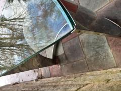  Pace Collection Stunning Pace Collection Heavy Chrome Demilune Console Table Mid Century - 4513357