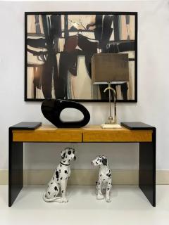  Pace Collection Vintage Postmodern Birdseye Console Pace Collection Attributed - 3532665