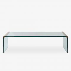  Pace Collection Waterfall Cocktail Table in Glass Brass by Leon Rosen for Pace Collection - 4334928