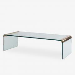  Pace Collection Waterfall Cocktail Table in Glass Brass by Leon Rosen for Pace Collection - 4334930