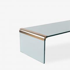  Pace Collection Waterfall Cocktail Table in Glass Brass by Leon Rosen for Pace Collection - 4334934
