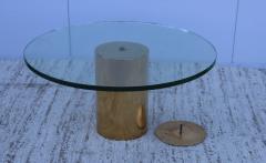  Pace Furniture Co 1970s Cantilevered Brass And Glass Coffee Table Attributed To Pace - 2934938
