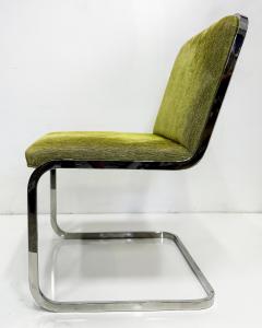  Pace Furniture Co 1980s Set of 8 Chrome Steel Cantilever Dining Chairs Pace Furniture Attributed - 4228274