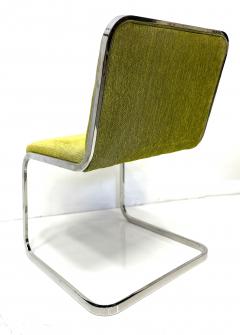  Pace Furniture Co 1980s Set of 8 Chrome Steel Cantilever Dining Chairs Pace Furniture Attributed - 4228296