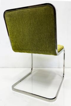  Pace Furniture Co 1980s Set of 8 Chrome Steel Cantilever Dining Chairs Pace Furniture Attributed - 4228309