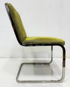  Pace Furniture Co 1980s Set of 8 Chrome Steel Cantilever Dining Chairs Pace Furniture Attributed - 4228310
