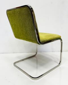  Pace Furniture Co 1980s Set of 8 Chrome Steel Cantilever Dining Chairs Pace Furniture Attributed - 4228314