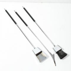  Pace Furniture Co Midcentury Four Piece Chrome and Black Marble Firetool Set by Pace Furniture Co  - 1866147