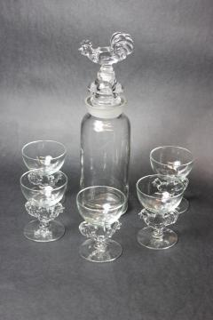  Paden City Glass Art Deco Cocktail Mixer and 5 Glasses by Paden City Glass 1935 United States - 2057300