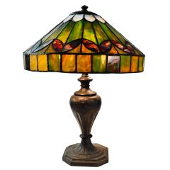  Pairpoint Glassworks Leaded American Lamp on Pairpoint Base Circa 1900 1920 - 4295251