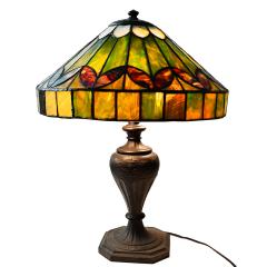  Pairpoint Glassworks Leaded American Lamp on Pairpoint Base Circa 1900 1920 - 4300971