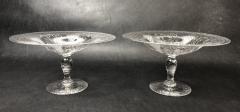  Pairpoint Glassworks Pair of Pairpoint Engraved Rock Crystal Compotes United States 1920 - 2329594