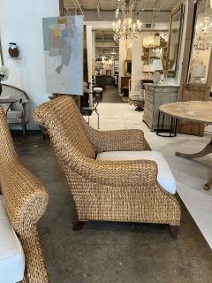  Palacek Pair Woven Rattan Palacek Lounge Chairs - 4159806