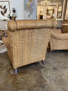  Palacek Pair Woven Rattan Palacek Lounge Chairs - 4159812