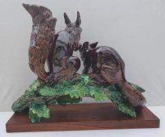  Palissy Ware Palissy Majolica 12 Palissy majolica Quality and beautiful rare piece Hugo Lonitz  - 4614436