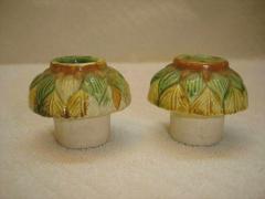 Palissy Ware Palissy Majolica 23 majolica Portuguese palissy Quality and rare inkwell and candlestick  - 4633312