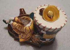  Palissy Ware Palissy Majolica 44 Palissy French Majolica box  - 4620983