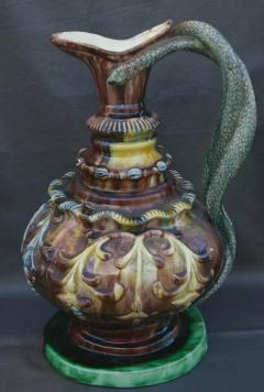  Palissy Ware Palissy Majolica 46 Portuguese Palissy majolica jar M Mafra  - 4620999
