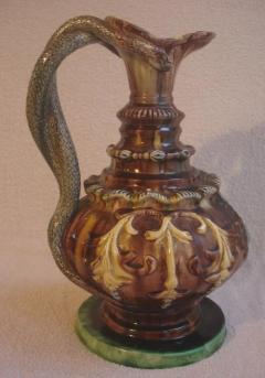  Palissy Ware Palissy Majolica 46 Portuguese Palissy majolica jar M Mafra  - 4621899