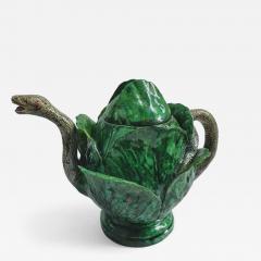  Palissy Ware Palissy Majolica 50 Portuguese Pbalissy majolica ig teapot  - 4621897