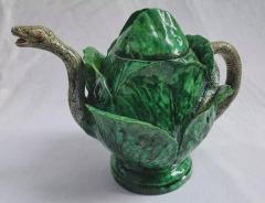  Palissy Ware Palissy Majolica 50 Portuguese Pbalissy majolica ig teapot  - 4621903