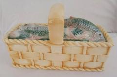  Palissy Ware Palissy Majolica 53 French Palissy majolica basket with lid  - 4633328
