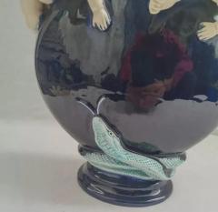  Palissy Ware Palissy Majolica 59 Palissy majolica vase Hugo lonitz  - 4641231