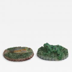  Palissy Ware Palissy Majolica 61 Palissy Majolica 2 little paperweights  - 4648301