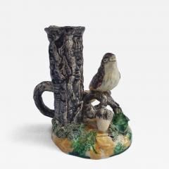 Palissy Ware Palissy Majolica 71 Portuguese Palissy majolica hand candlestick  - 4678481