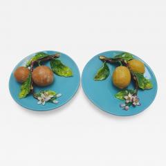  Palissy Ware Palissy Majolica 73 Palissy Majolica French menton pair dishes - 4688611