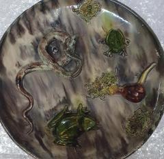  Palissy Ware Palissy Majolica 74 Palissy French Majolica plate  - 4688600