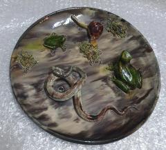  Palissy Ware Palissy Majolica 74 Palissy French Majolica plate  - 4688613
