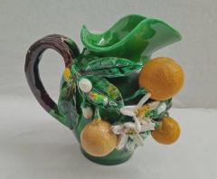 Palissy Ware Palissy Majolica 75 Majolica French Menton small jar piece - 4688617