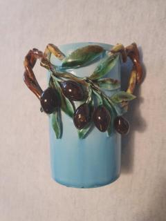 Palissy Ware Palissy Majolica 77 Majolica French Menton small jar piece - 4688645