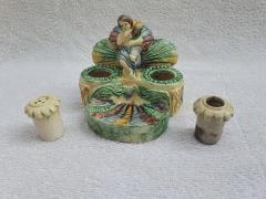  Palissy Ware Palissy Majolica 78 Portuguese majolica Palissy inkwel Portuguese majolica - 4688651