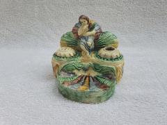  Palissy Ware Palissy Majolica 78 Portuguese majolica Palissy inkwel Portuguese majolica - 4688654