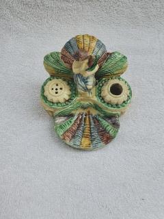  Palissy Ware Palissy Majolica 78 Portuguese majolica Palissy inkwel Portuguese majolica - 4688655