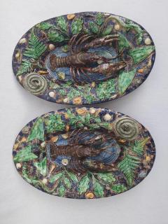  Palissy Ware Palissy Majolica French Palissy majolica PAIR of high quality dishes - 4540810