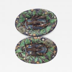  Palissy Ware Palissy Majolica French Palissy majolica PAIR of high quality dishes - 4544806