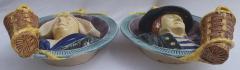  Palissy Ware Palissy Majolica Majolica Palissy Pair of very beautiful wall planters  - 4570082