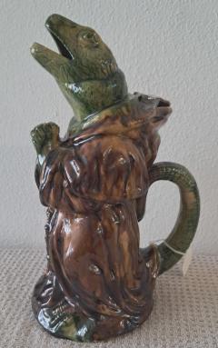  Palissy Ware Palissy Majolica Majolica palissy Jar with lid - 4577896