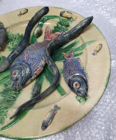  Palissy Ware Palissy Majolica Portuguese Palissy majolica plate possibly from Mafra - 4551378